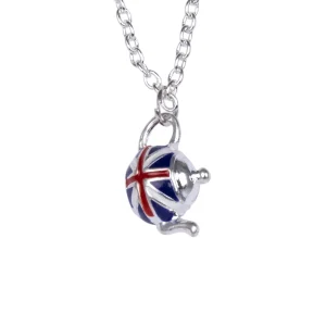Sale Union Jack Teapot Pendant Necklace Jewellery & Pins