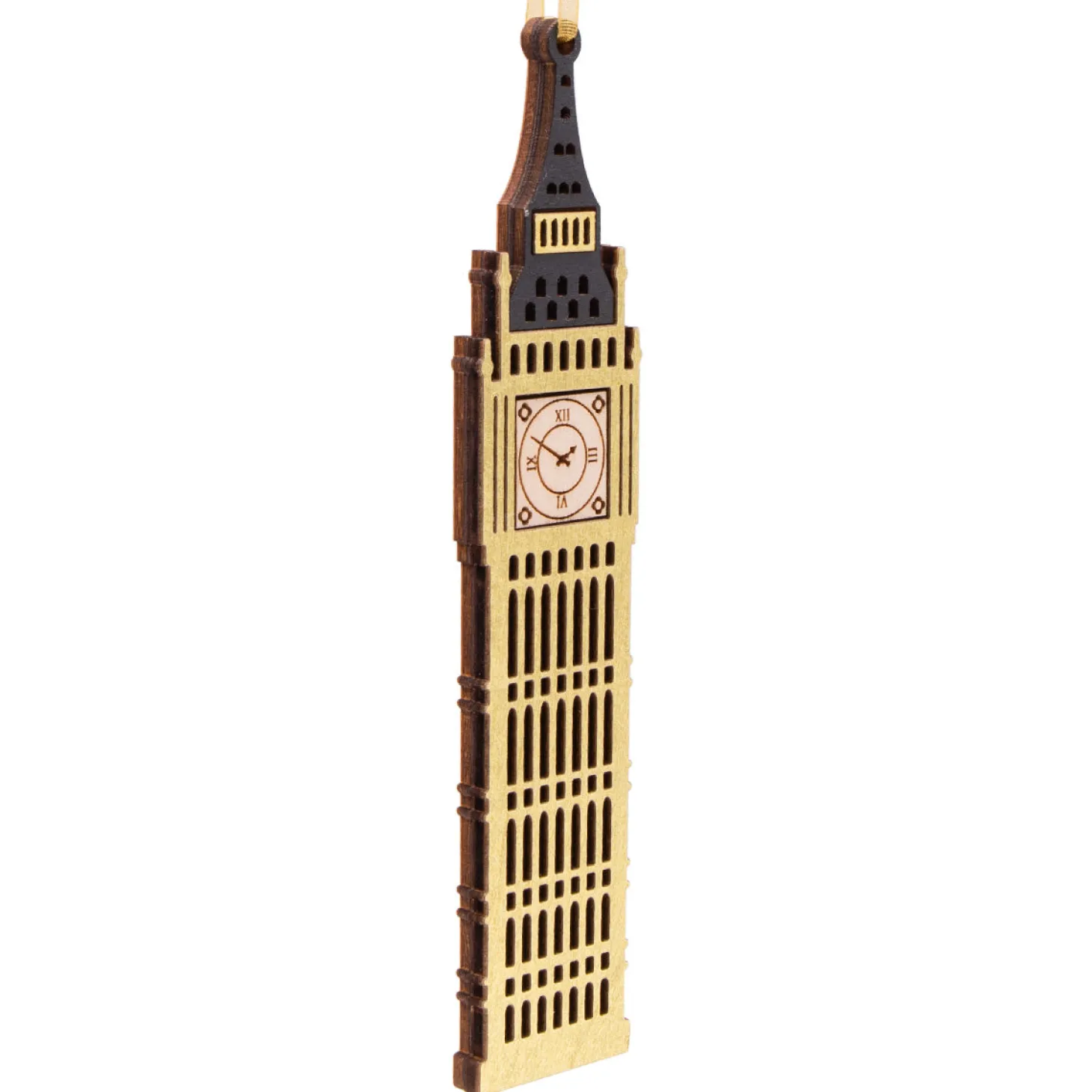 artcuts_gold_big_ben_hanging_wooden_decoration_1.webp Sale Gold Big Ben Hanging Wooden Decoration Christmas Decorations | Christmas Decorations