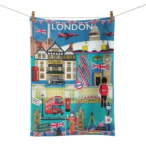 Outlet Bean & Bemble London City Tea Towel London Gifts