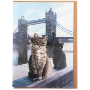 Cheap Cats At Tower Bridge Greeting Card Office & Stationery | Tower Bridge Gifts