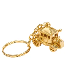 Hot Coronation Carriage Keyring - Gold Keyrings | Royal Gifts