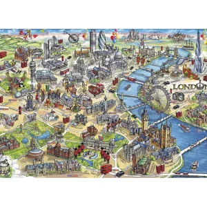 Outlet Gibsons London Landmarks 500 Piece Puzzle Kids Models And Puzzles | Toys