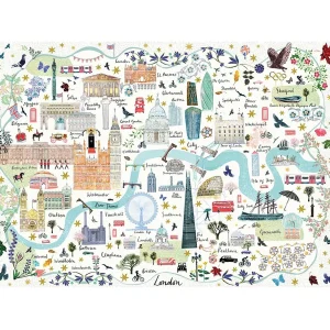 Cheap Gibsons Map of London 1000 Piece Puzzle - Josie Shenoy Kids Models And Puzzles | Toys