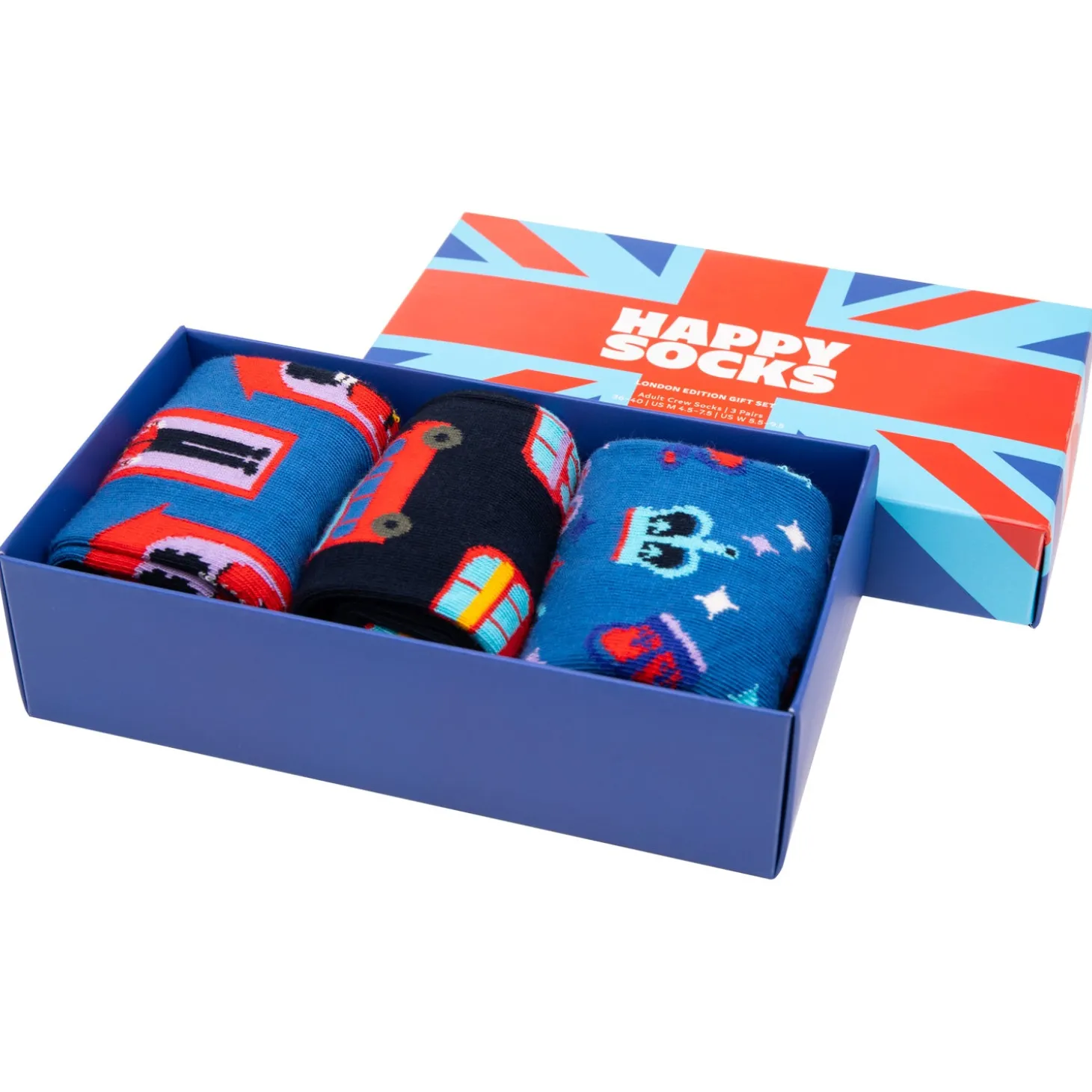 happy_socks_london_union_jack_gift_box_2.webp Fashion London Union Jack Gift Box Socks | Clothing