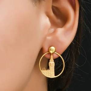 Sale Big Ben Hoop Earrings - Small Jewellery & Pins | Luxury Gifts