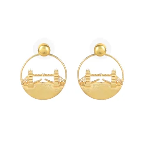 Shop Tower Bridge Hoop Earrings - Small Jewellery & Pins | Luxury Gifts