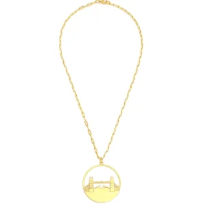 Clearance Tower Bridge Pendant Necklace - Large Jewellery & Pins | Luxury Gifts