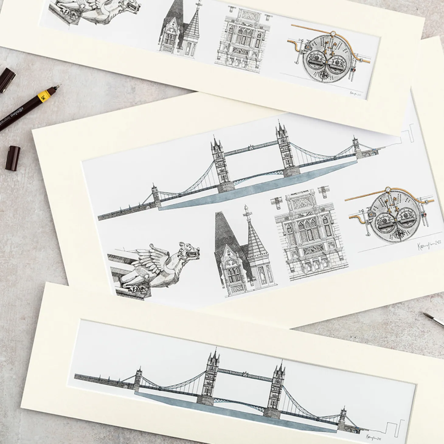 katherine_jones_tower_bridge_architectural_details_print___x__inches_3-1.webp Clearance Tower Bridge Architectural Details Print - 20 x 6 Inches Prints & Posters | Luxury Gifts