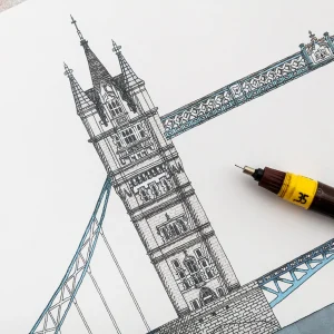 Hot Tower Bridge Print - 20 x 6 Inches Prints & Posters | Luxury Gifts