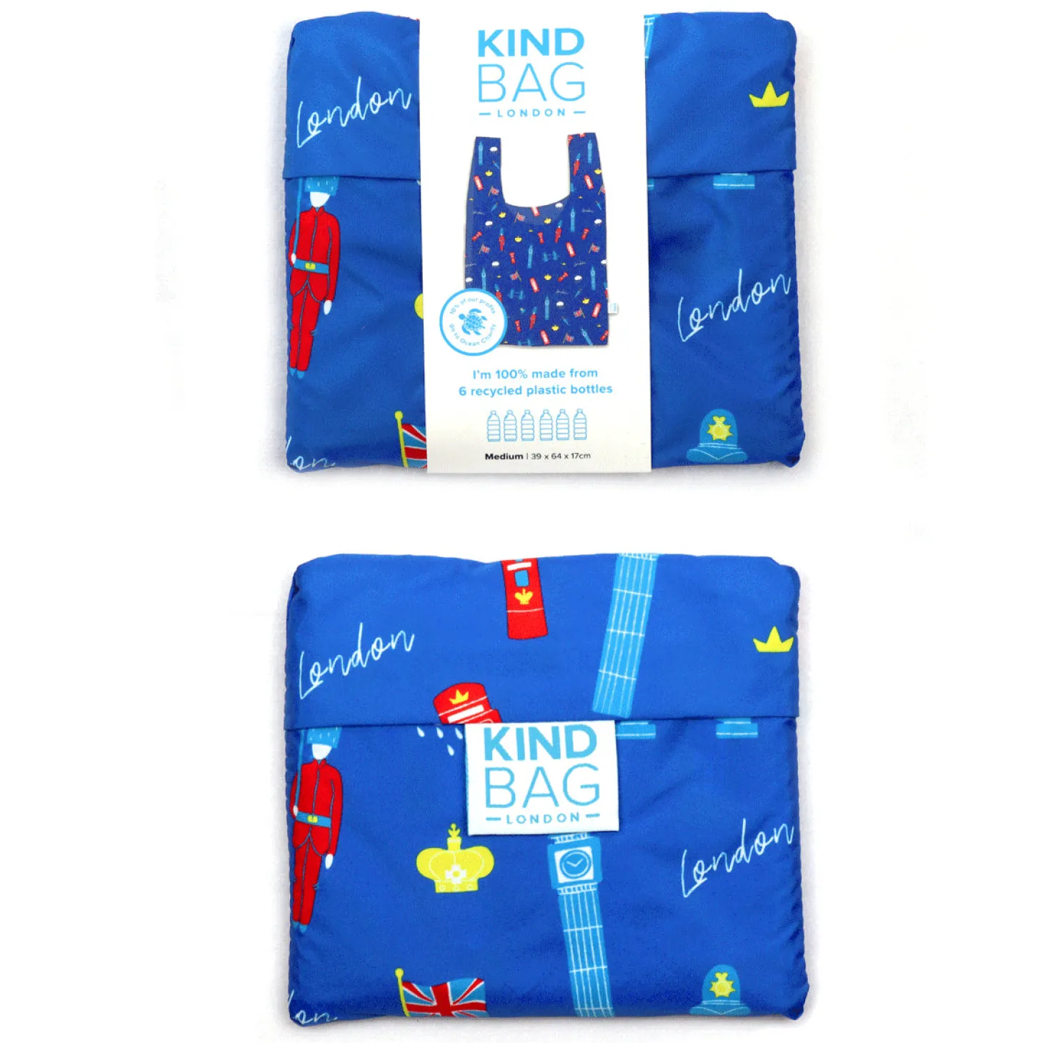 kind_bag_reusable_foldaway_tote__london_2.webp Hot Reusable Foldaway Tote - London Bags | Eco-friendly Gifts