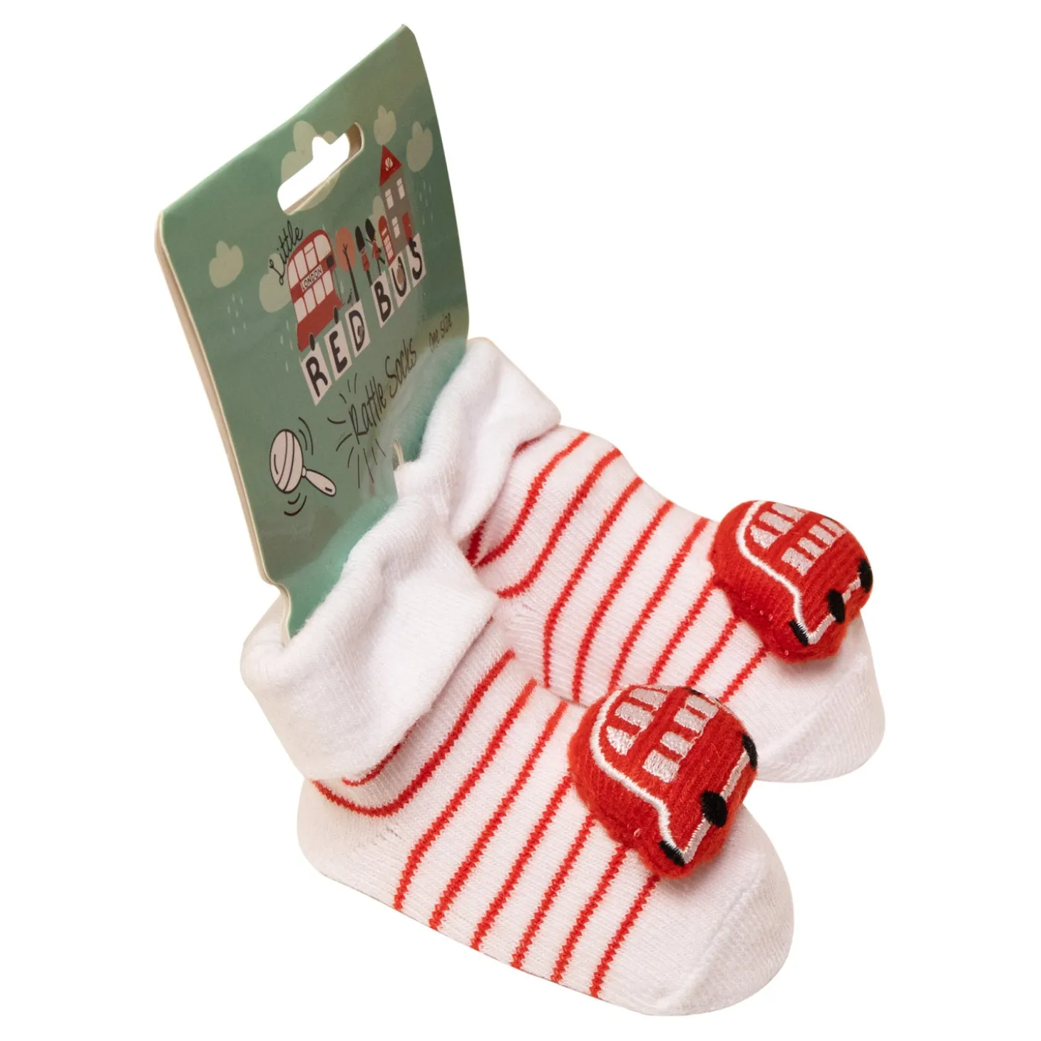 little_red_bus_all_aboard_baby_rattle_socks_1.webp Cheap All Aboard Baby Rattle Socks Kids Clothing | Socks