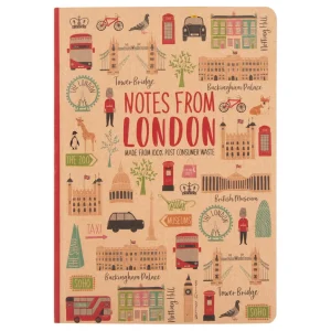 Sale London Adventures A5 Softcover Kraft Notebook by Office & Stationery | Eco-friendly Gifts