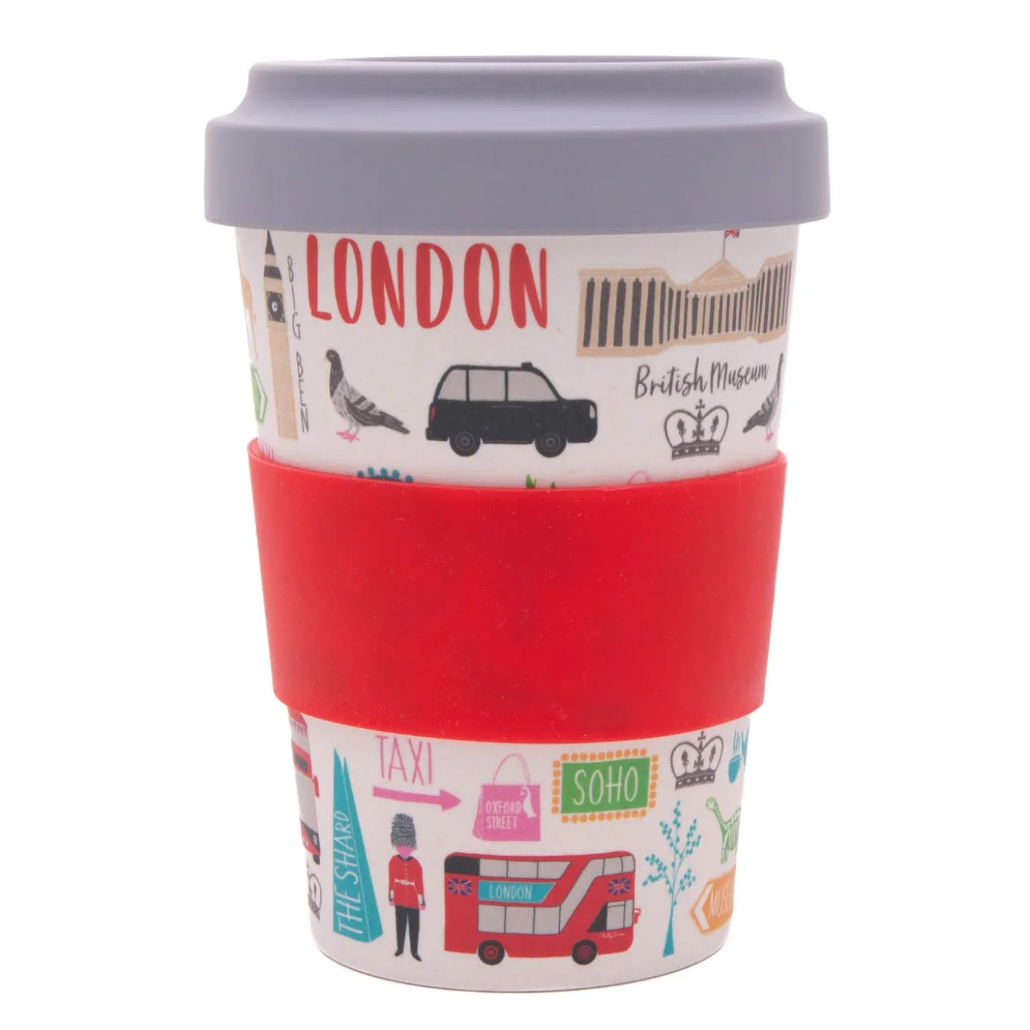 london_adventures_bamboo_travel_cup_by_milly_green_0.webp Sale London Adventures Bamboo Travel Cup by Mugs | Eco-friendly Gifts