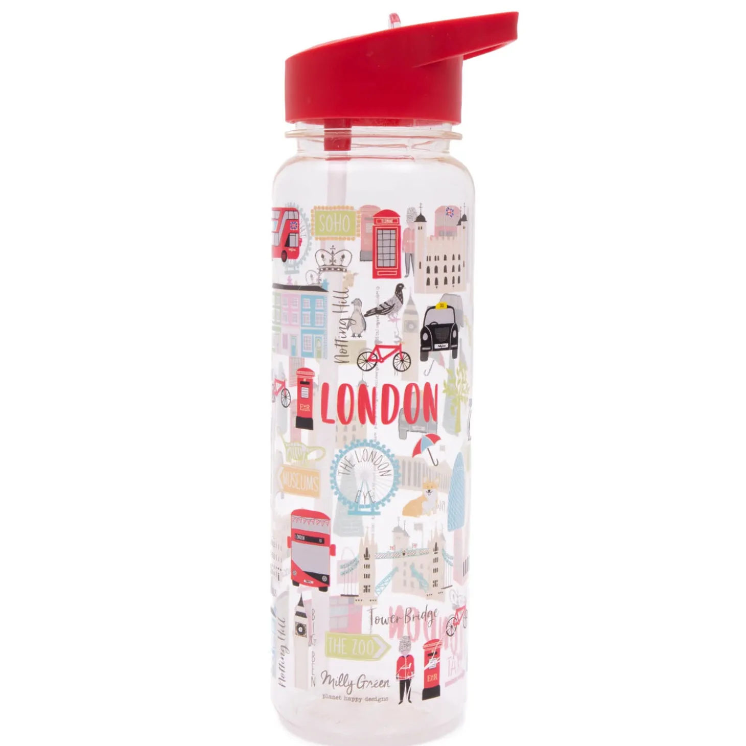 london_adventures_corn_starch_water_bottle_by_milly_green_0.webp Clearance London Adventures Corn Starch Water Bottle by Mugs | London Gifts