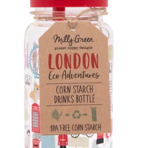 Clearance London Adventures Corn Starch Water Bottle by Mugs | London Gifts
