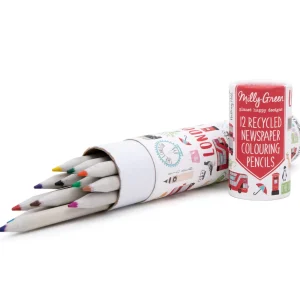 Shop London Adventures Recycled Newspaper Colouring Pencils Set by Office & Stationery | Eco-friendly Gifts