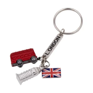 Shop London Charms Keyring - Bus, Big Ben and Union Jack Keyrings | London Gifts