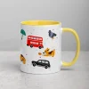 Store London Doodles - All Over Print - Mug with Colour Inside Mugs | London Gifts