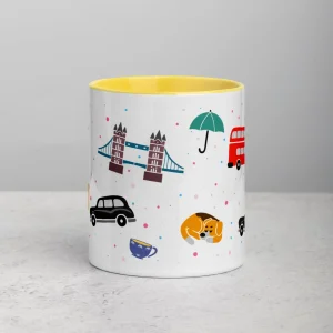 Store London Doodles - All Over Print - Mug with Colour Inside Mugs | London Gifts