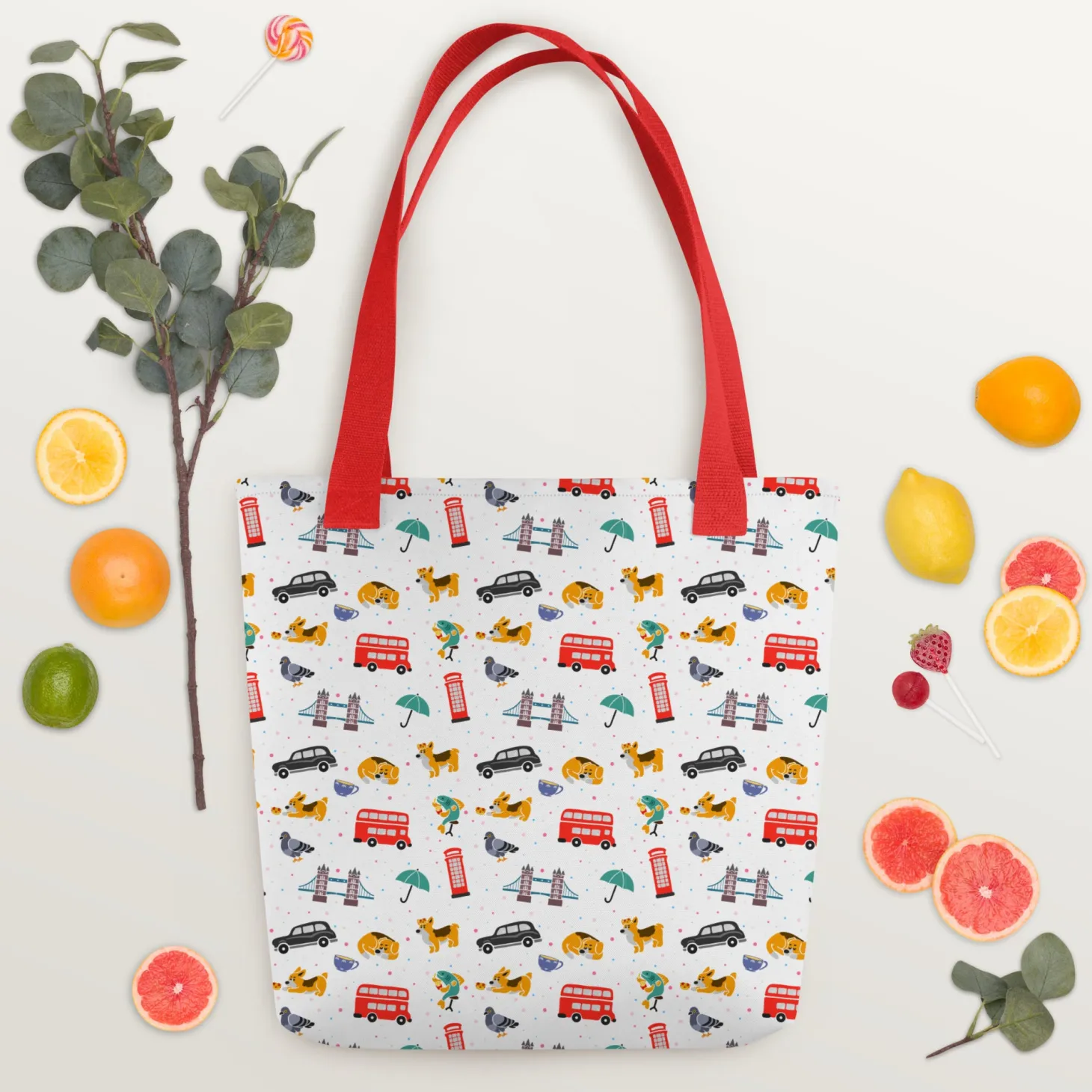london_doodles__all_over_print__tote_bag_2.webp Flash Sale London Doodles - All Over Print - Tote Bag Bags | London Gifts
