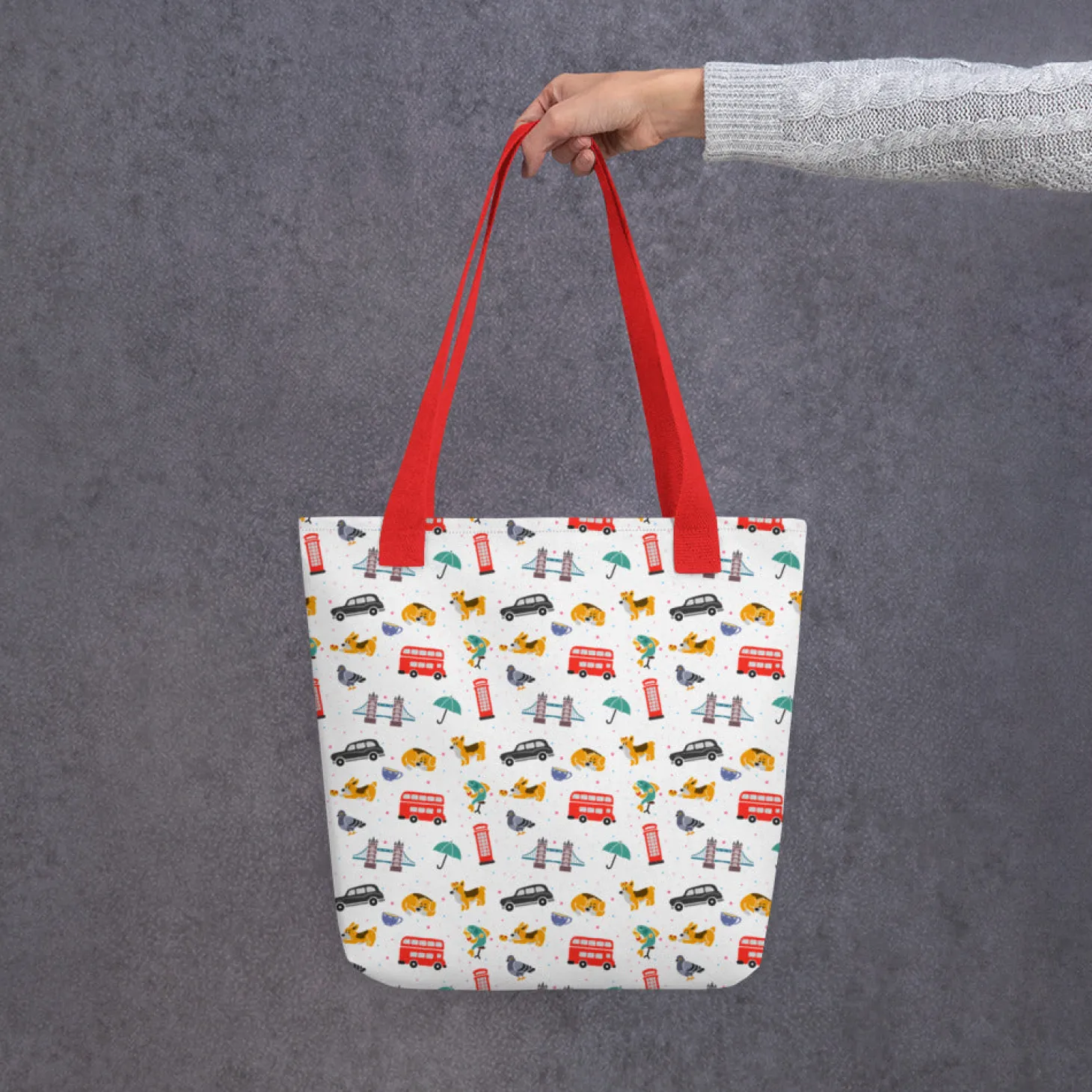 london_doodles__all_over_print__tote_bag_4.webp Flash Sale London Doodles - All Over Print - Tote Bag Bags | London Gifts
