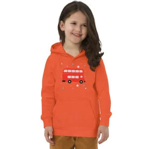 Shop London Doodles - Bus - Kids Eco Hoodie Kids Clothing | Children & Baby Clothing