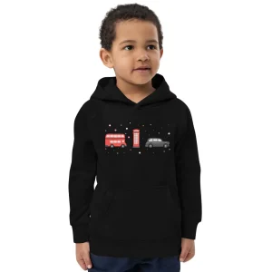 Online London Doodles - Bus / Phone / Taxi - Kids Eco Hoodie Kids Clothing | Children & Baby Clothing