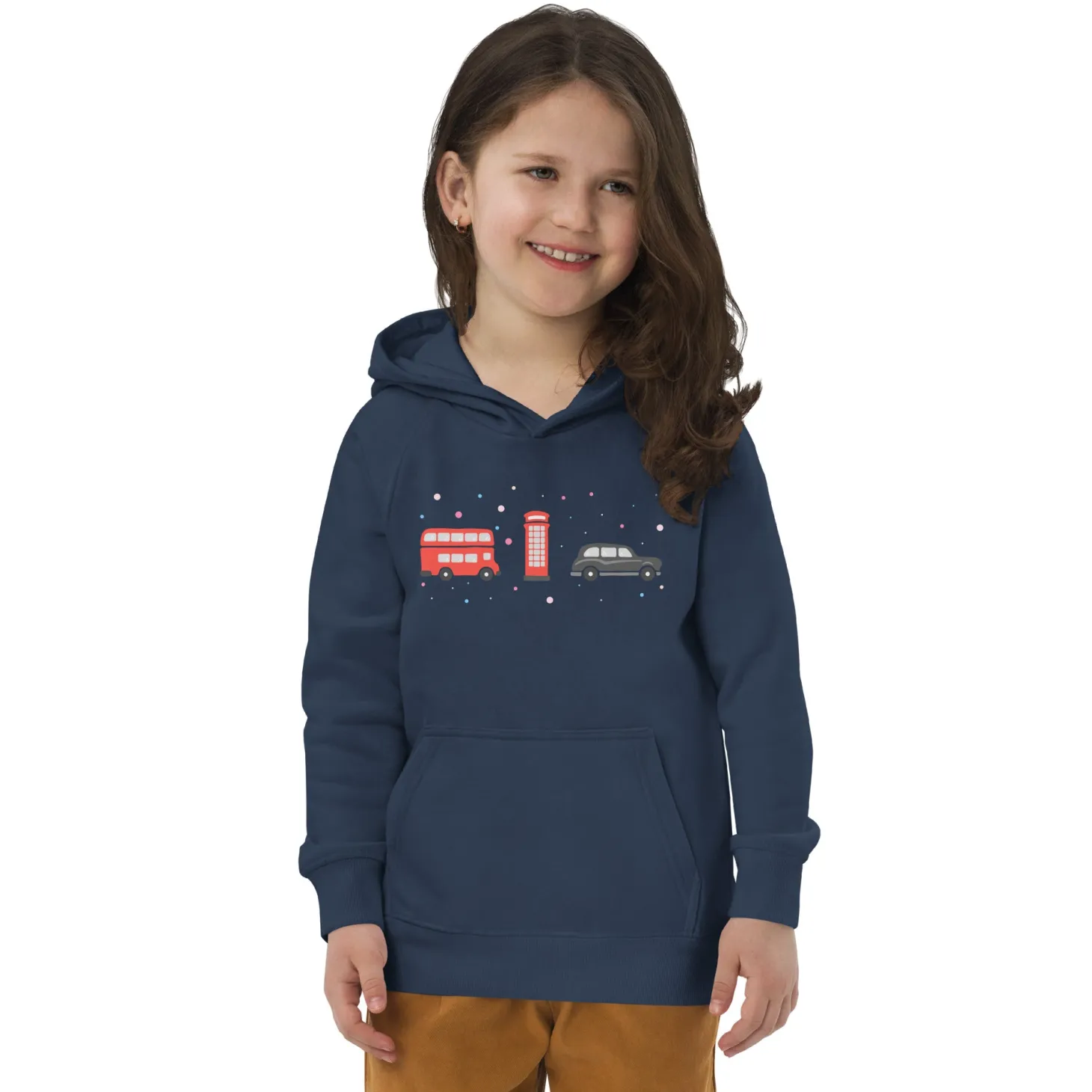 london_doodles__bus__phone__taxi__kids_eco_hoodie_3.webp Online London Doodles - Bus / Phone / Taxi - Kids Eco Hoodie Kids Clothing | Children & Baby Clothing