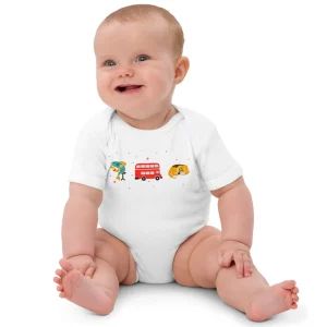 Cheap London Doodles - Fish & Chips / Bus / Corgi - Organic Cotton Baby Bodysuit Kids Clothing | Children & Baby Clothing