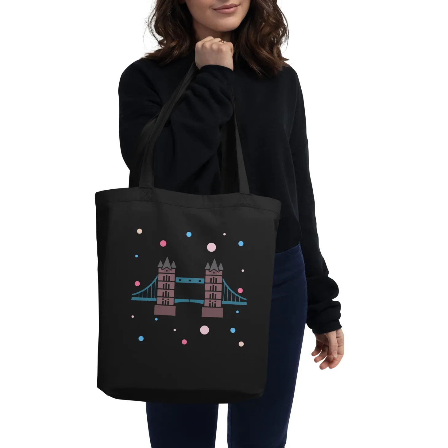 london_doodles__tower_bridge__eco_tote_bag_1.webp Fashion London Doodles - Tower Bridge - Eco Tote Bag Bags | Tower Bridge Gifts