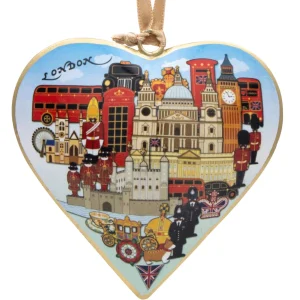 Flash Sale London Heart Shaped Metal Christmas Decoration - Buildings Christmas Decorations | Christmas Decorations