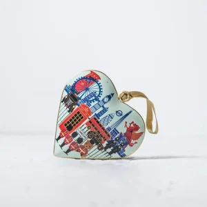 Hot London Heart Shaped Metal Christmas Decoration - Dragon Christmas Decorations | Christmas Decorations