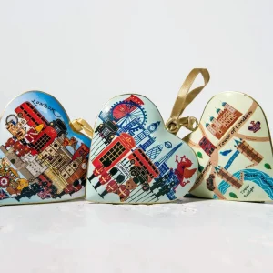 Store London Heart Shaped Metal Christmas Decoration - Tower Bridge Christmas Decorations | Christmas Decorations