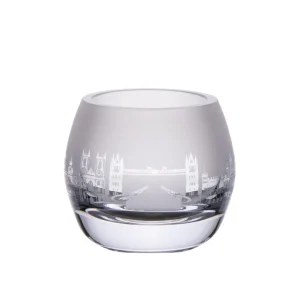 Online London Skyline Milford Glass Tealight Holder Glasses & Glassware | Luxury Gifts