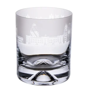 Clearance London Skyline Milford Glass Whisky Tumbler Glasses & Glassware | London Gifts