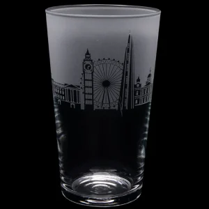 Clearance London Skyline Milford Pint Glass Glasses & Glassware | Luxury Gifts