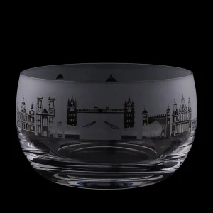 Online London Skyline Small Milford Glass Bowl Glasses & Glassware | Luxury Gifts