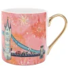 Outlet Firework Gold Handled Mug Mugs | Tower Bridge Gifts