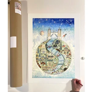Store The Wonderful World Of London A2 Art Print - Limited Edition, Numbered And Signed By Artist Prints & Posters | Luxury Gifts