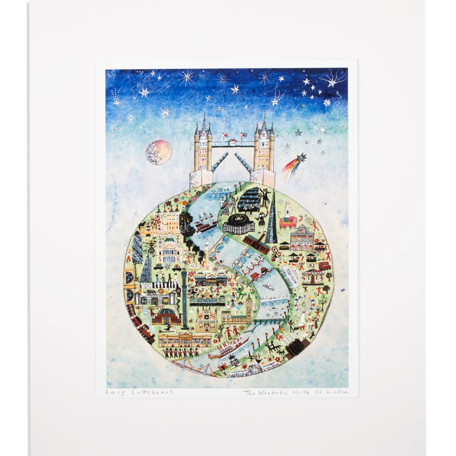 lucy_loveheart_the_wonderful_world_of_london_mounted_art_print_0.webp Outlet The Wonderful World Of London Mounted Art Print Prints & Posters | Luxury Gifts