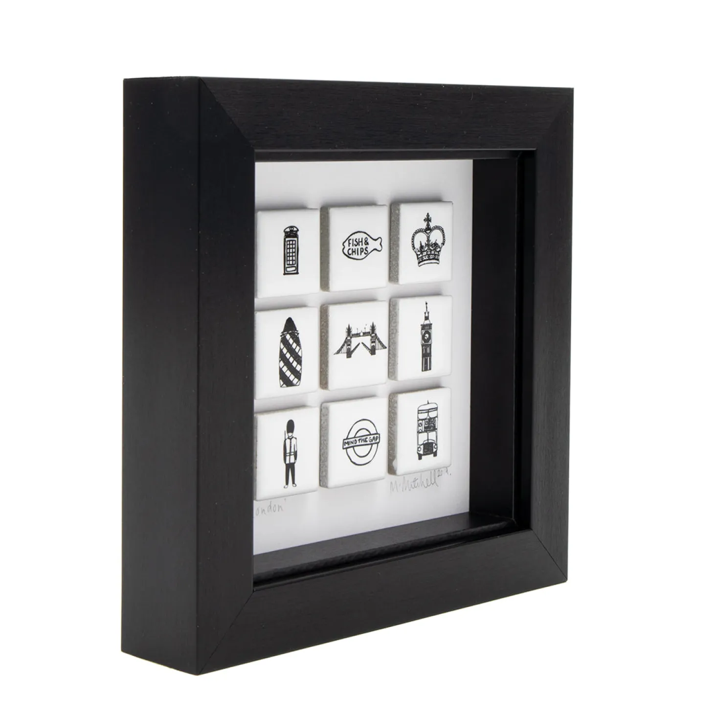 martha_mitchell_london_tile_frame__small_1.webp Cheap London Tile Frame - Small Luxury Gifts | London Gifts