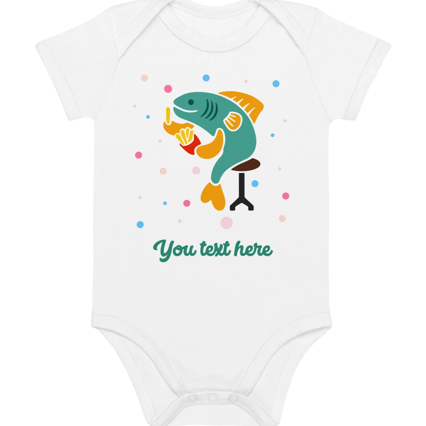 personalised_custom_text__baby_bodysuit__london_doodles__fish_amp_chips_1.webp New Personalised Custom Text - Baby Bodysuit - London Doodles - Fish & Chips Kids Clothing | Children & Baby Clothing
