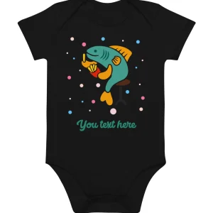 New Personalised Custom Text - Baby Bodysuit - London Doodles - Fish & Chips Kids Clothing | Children & Baby Clothing