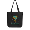 Store Personalised Custom Text - Eco Tote Bag - London Doodles - Fish & Chips Bags | London Gifts