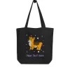 Store Personalised Custom Text - Eco Tote Bag - London Doodles - Royal Corgi Bags | London Gifts