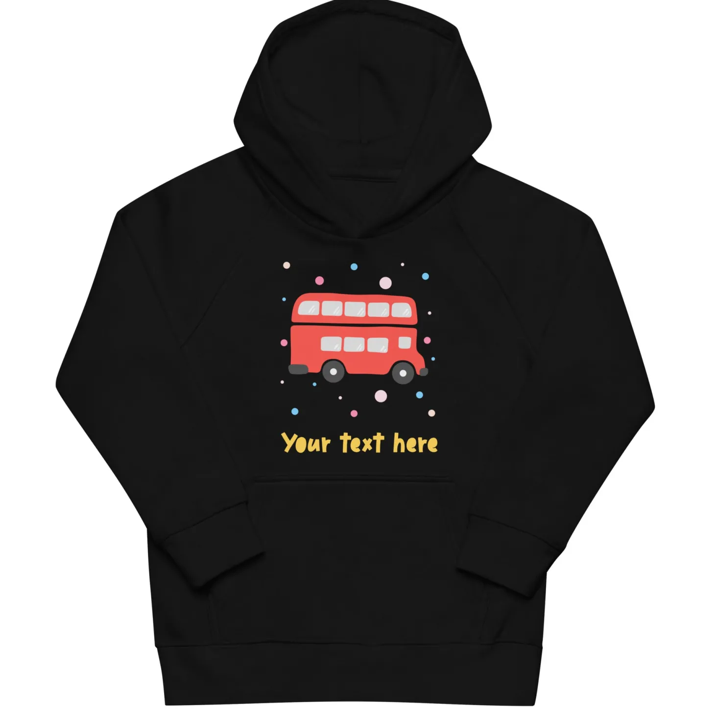 personalised_custom_text__kids_eco_hoodie__london_doodles__bus_0.webp Fashion Personalised Custom Text - Kids Eco Hoodie - London Doodles - Bus Kids Clothing | Children & Baby Clothing