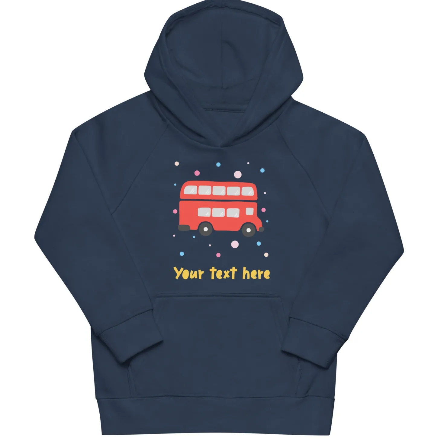 personalised_custom_text__kids_eco_hoodie__london_doodles__bus_3.webp Fashion Personalised Custom Text - Kids Eco Hoodie - London Doodles - Bus Kids Clothing | Children & Baby Clothing