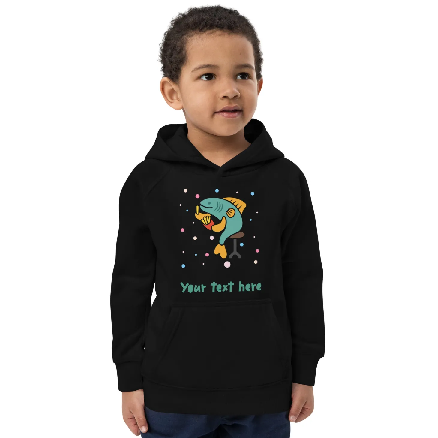 personalised_custom_text__kids_eco_hoodie__london_doodles__fish_amp_chips_2.webp Clearance Personalised Custom Text - Kids Eco Hoodie - London Doodles - Fish & Chips Kids Clothing | Children & Baby Clothing