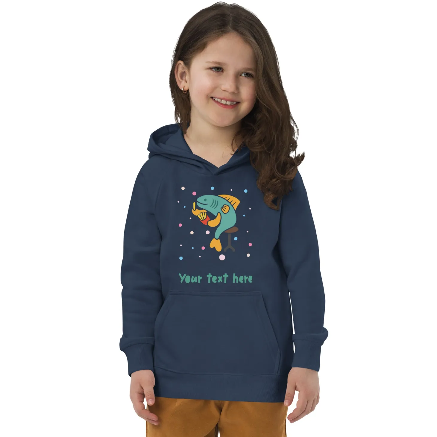 personalised_custom_text__kids_eco_hoodie__london_doodles__fish_amp_chips_4.webp Clearance Personalised Custom Text - Kids Eco Hoodie - London Doodles - Fish & Chips Kids Clothing | Children & Baby Clothing