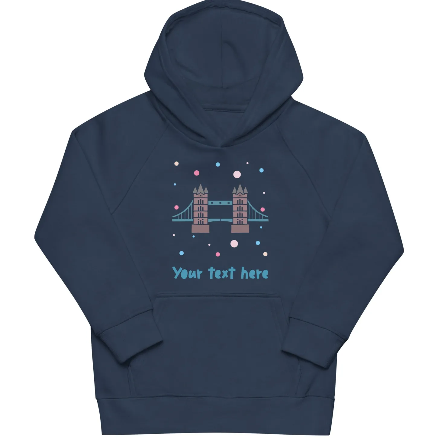 personalised_custom_text__kids_eco_hoodie__london_doodles__tower_bridge_3.webp Fashion Personalised Custom Text - Kids Eco Hoodie - London Doodles - Tower Bridge Kids Clothing | Children & Baby Clothing